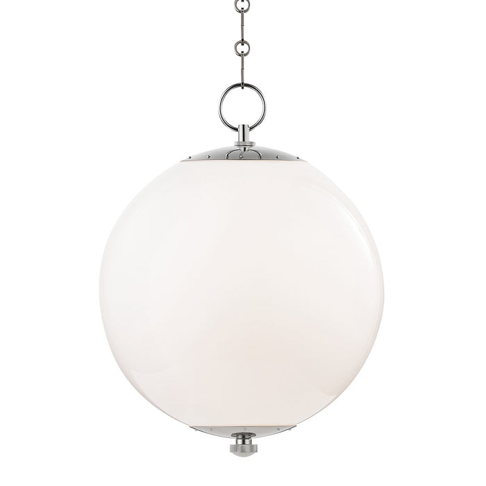 Hudson Valley MDS701-PN One Light Pendant, Polished Nickel