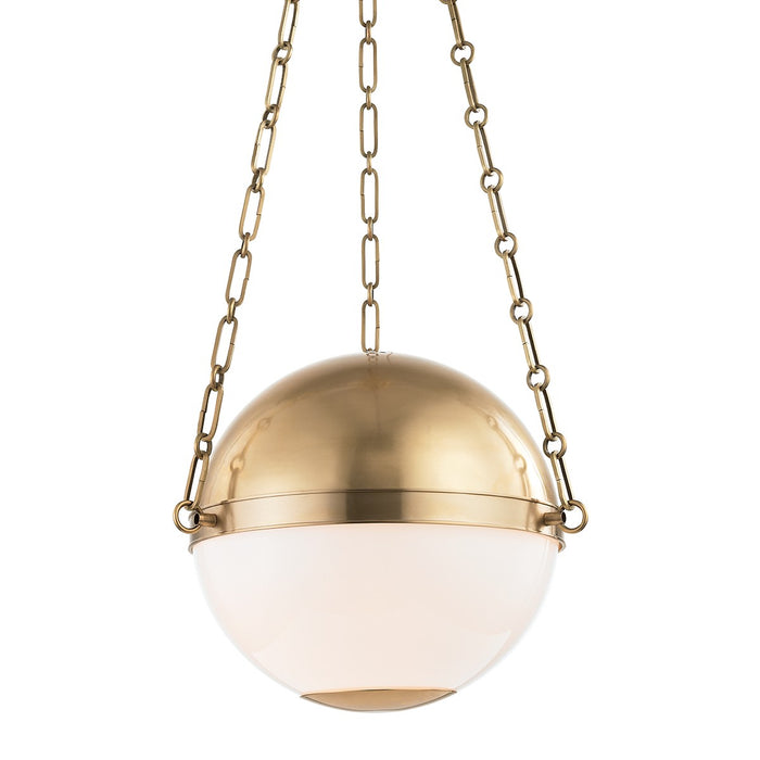 Hudson Valley MDS750-AGB Two Light Pendant, Aged Brass