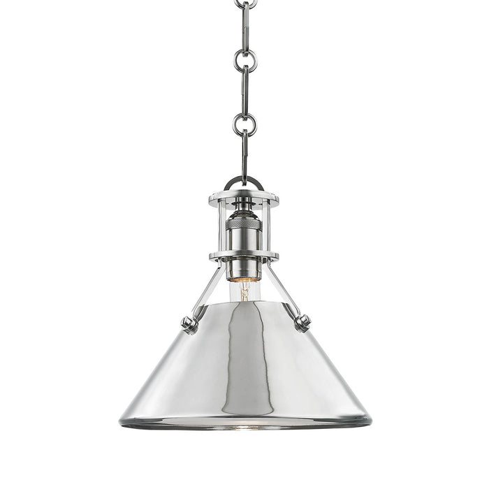 Hudson Valley MDS951-PN One Light Pendant, Polished Nickel