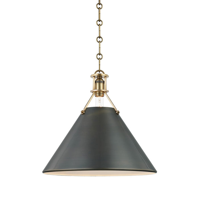 Hudson Valley MDS952-ADB One Light Pendant, Aged/Antique Distressed Bronze