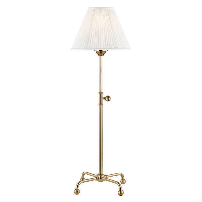 Hudson Valley MDSL107-AGB One Light Table Lamp, Aged Brass