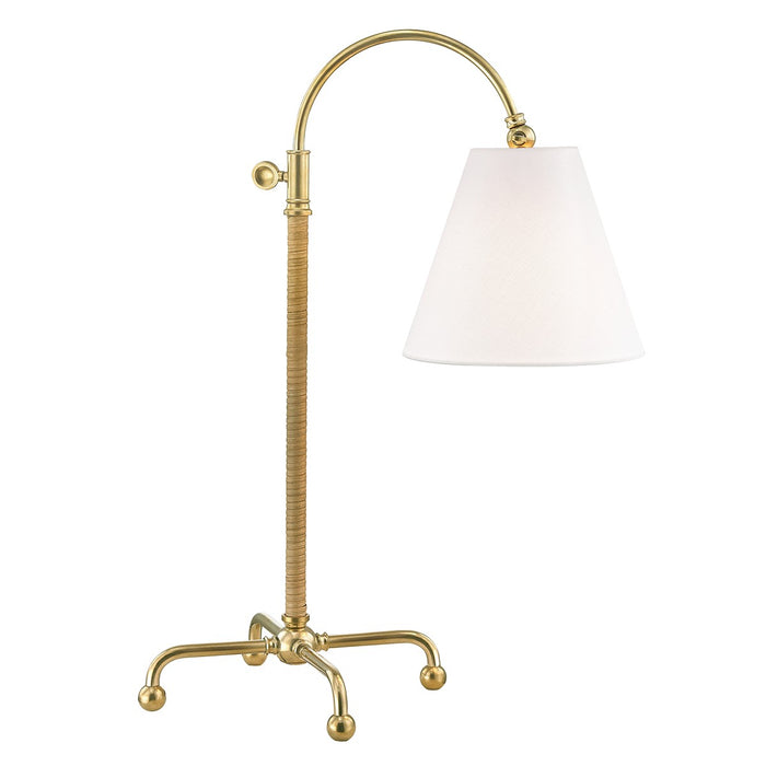 Hudson Valley MDSL502-AGB One Light Table Lamp, Aged Brass