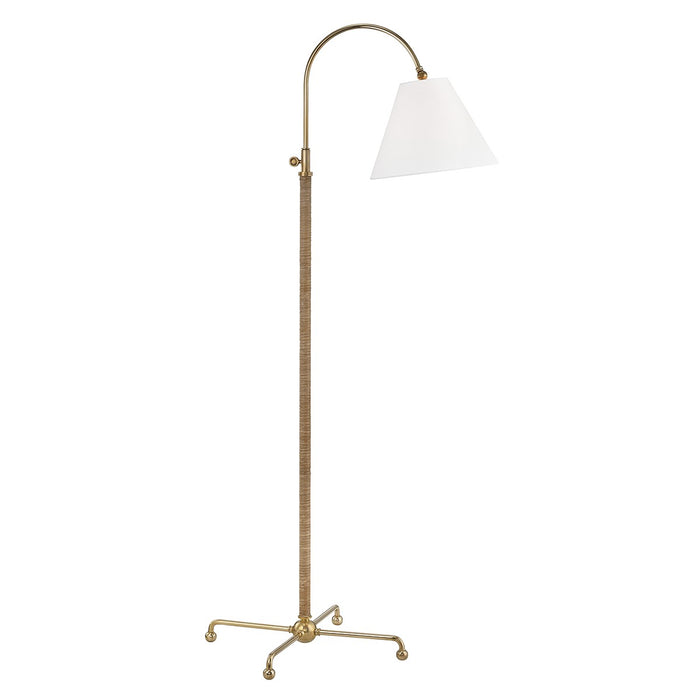 Hudson Valley MDSL503-AGB One Light Floor Lamp, Aged Brass