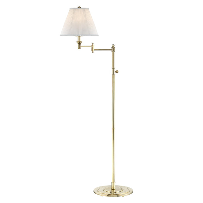 Hudson Valley MDSL601-AGB One Light Floor Lamp, Aged Brass