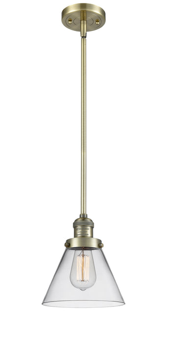 Innovations 201S-AB-G42 One Light Mini Pendant, Antique Brass
