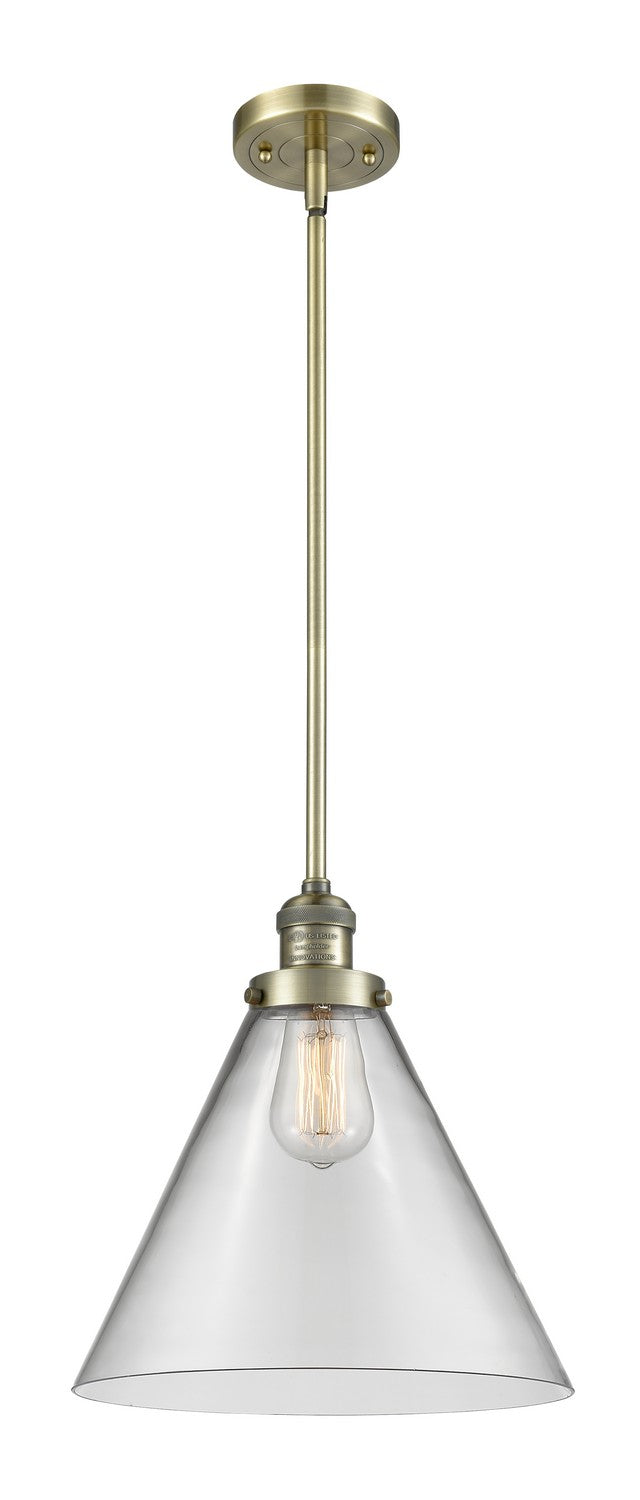 Innovations 201S-AB-G42-L One Light Mini Pendant, Antique Brass