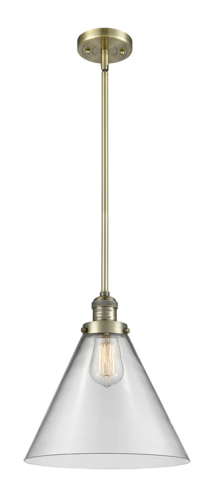 Innovations 201S-AB-G42-L One Light Mini Pendant, Antique Brass