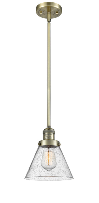 Innovations 201S-AB-G44 One Light Mini Pendant, Antique Brass