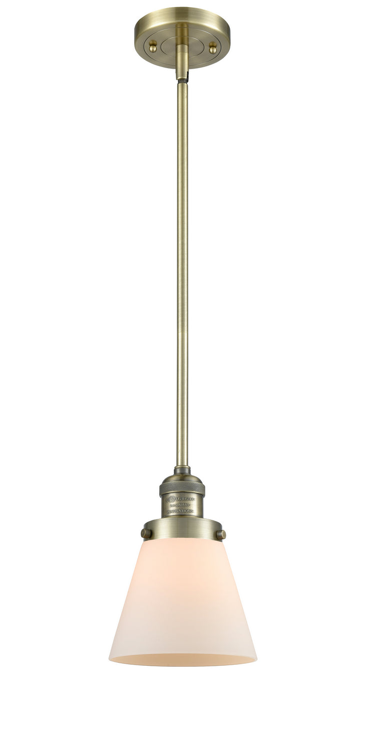 Innovations 201S-AB-G61 One Light Mini Pendant, Antique Brass
