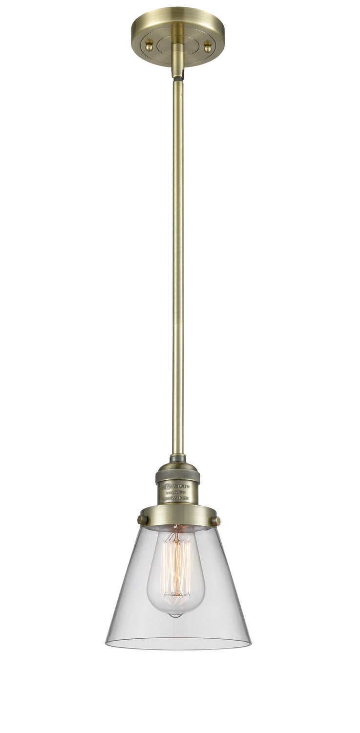Innovations 201S-AB-G62 One Light Mini Pendant, Antique Brass