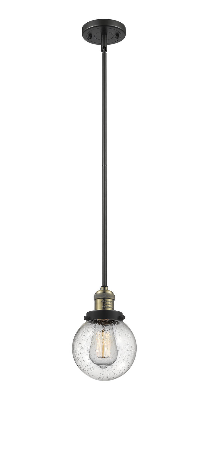 Innovations 201S-BAB-G204-6-LED LED Mini Pendant, Black Antique Brass
