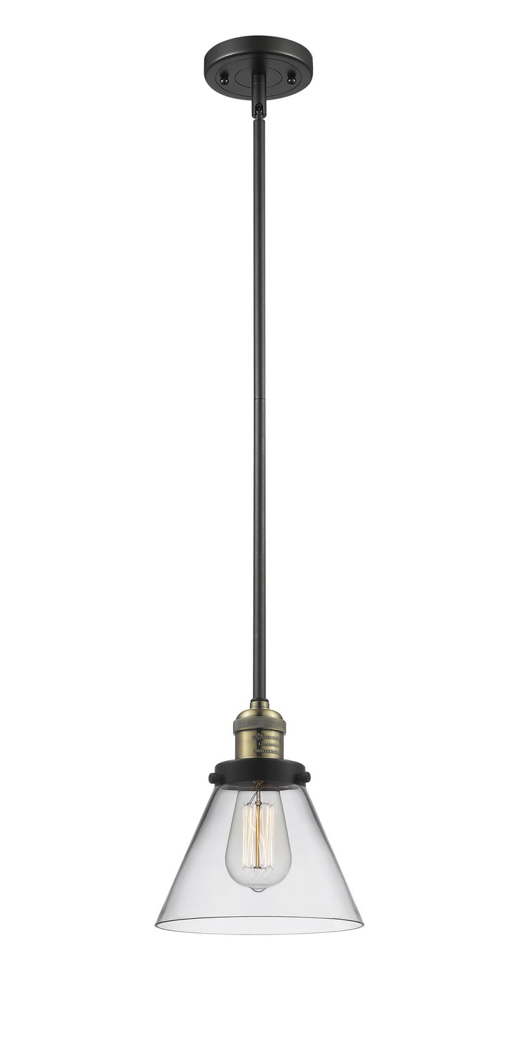 Innovations 201S-BAB-G42 One Light Mini Pendant, Black Antique Brass