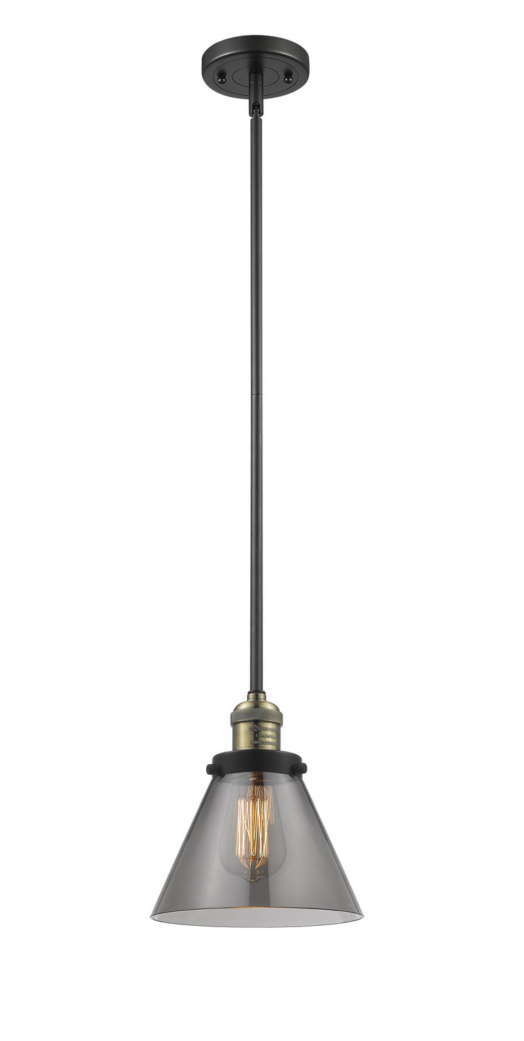 Innovations 201S-BAB-G43 One Light Mini Pendant, Black Antique Brass