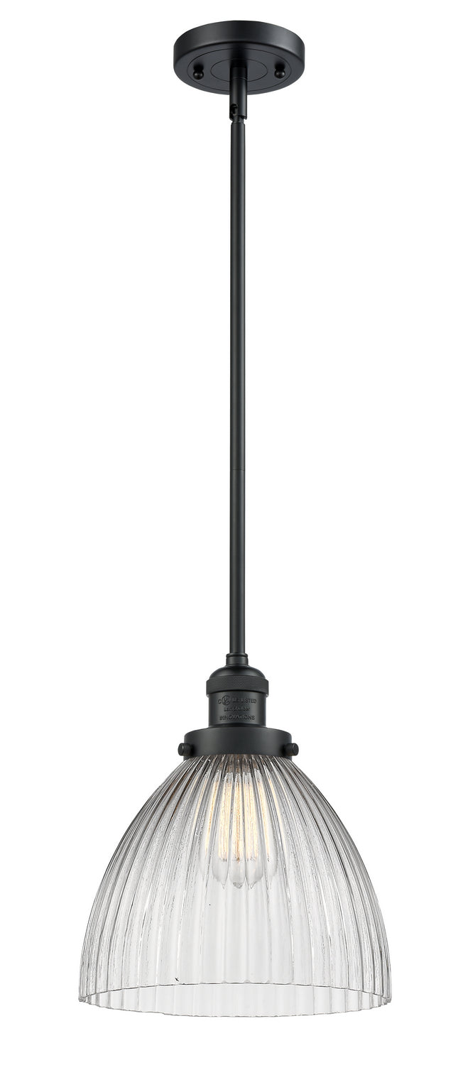 Innovations 201S-BK-G222 One Light Mini Pendant, Matte Black