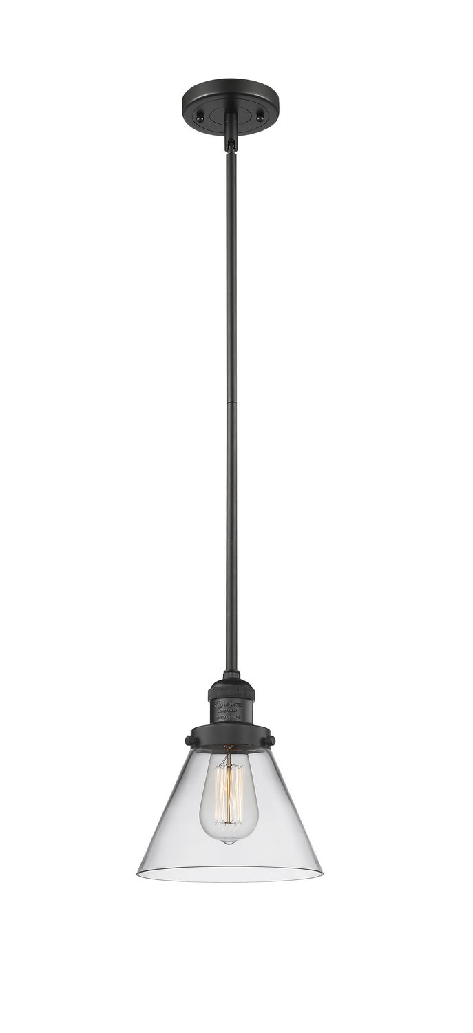 Innovations 201S-BK-G42 One Light Mini Pendant, Matte Black