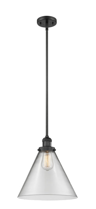 Innovations 201S-BK-G42-L One Light Mini Pendant, Matte Black