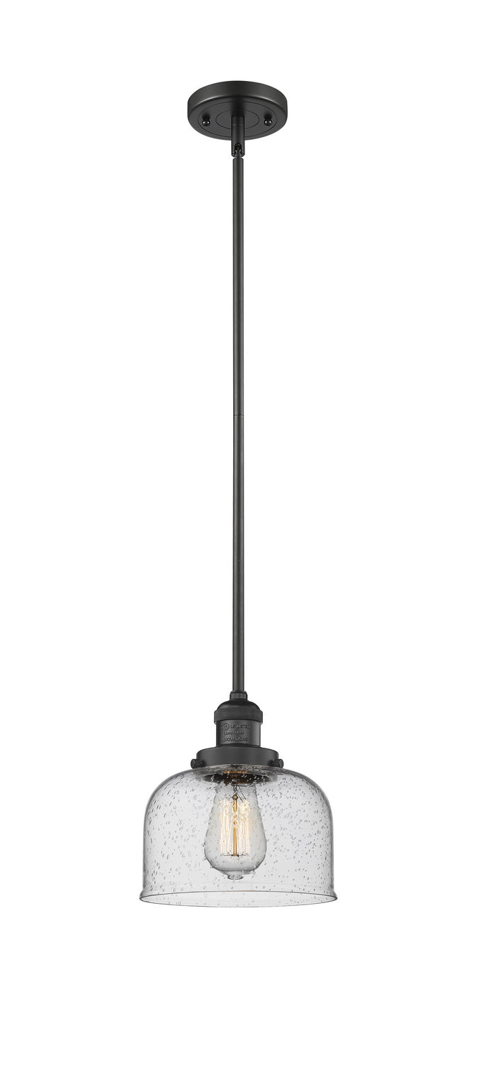 Innovations 201S-BK-G74 One Light Mini Pendant, Matte Black