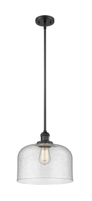 Innovations 201S-BK-G74-L One Light Mini Pendant, Matte Black