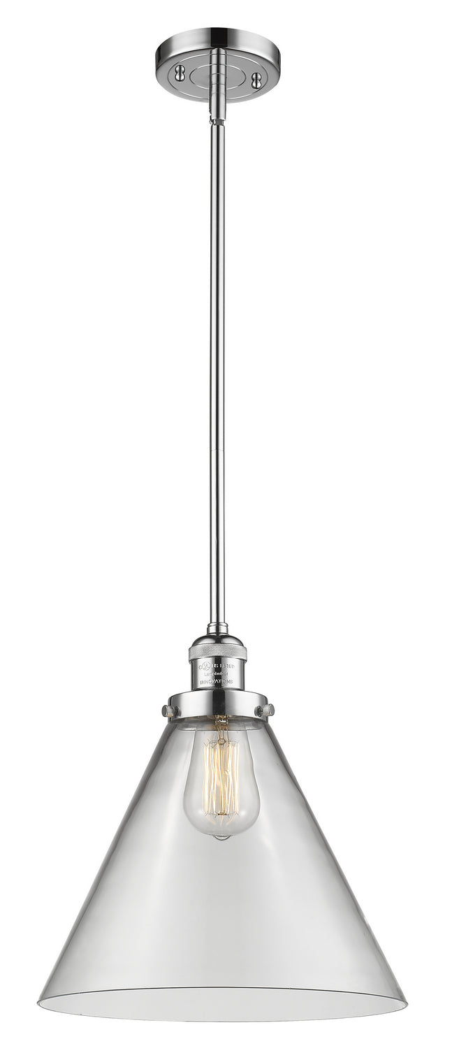 Innovations 201S-PC-G42-L One Light Mini Pendant, Polished Chrome