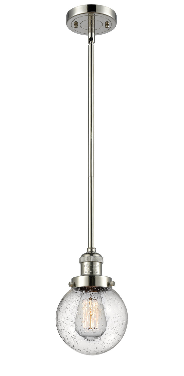 Innovations 201S-PN-G204-6-LED LED Mini Pendant, Polished Nickel