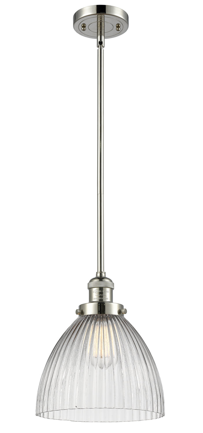 Innovations 201S-PN-G222 One Light Mini Pendant, Polished Nickel