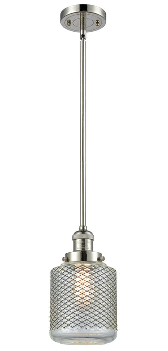 Innovations 201S-PN-G262 One Light Mini Pendant, Polished Nickel
