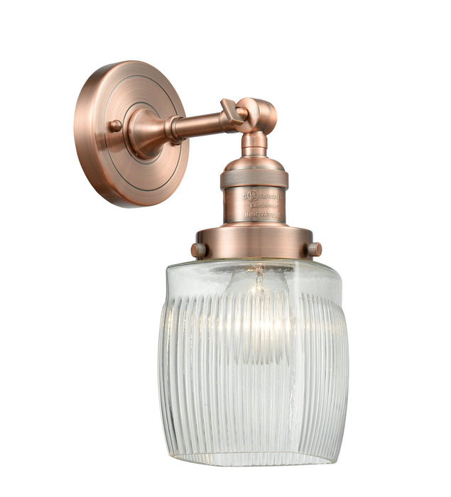 Innovations 203-AC-G302 One Light Wall Sconce, Antique Copper