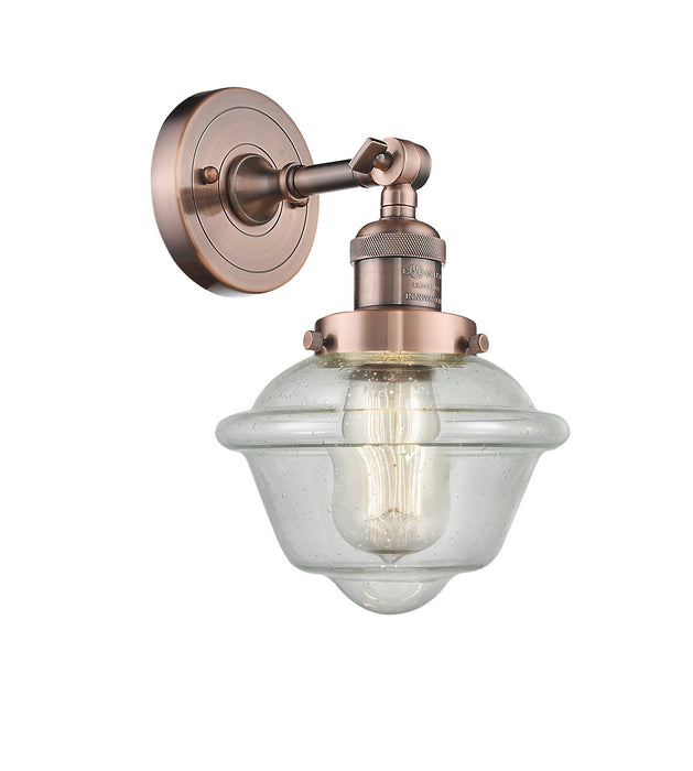 Innovations 203-AC-G534 One Light Wall Sconce, Antique Copper