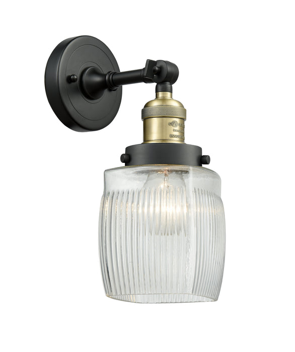 Innovations 203-BAB-G302 One Light Wall Sconce, Black Antique Brass