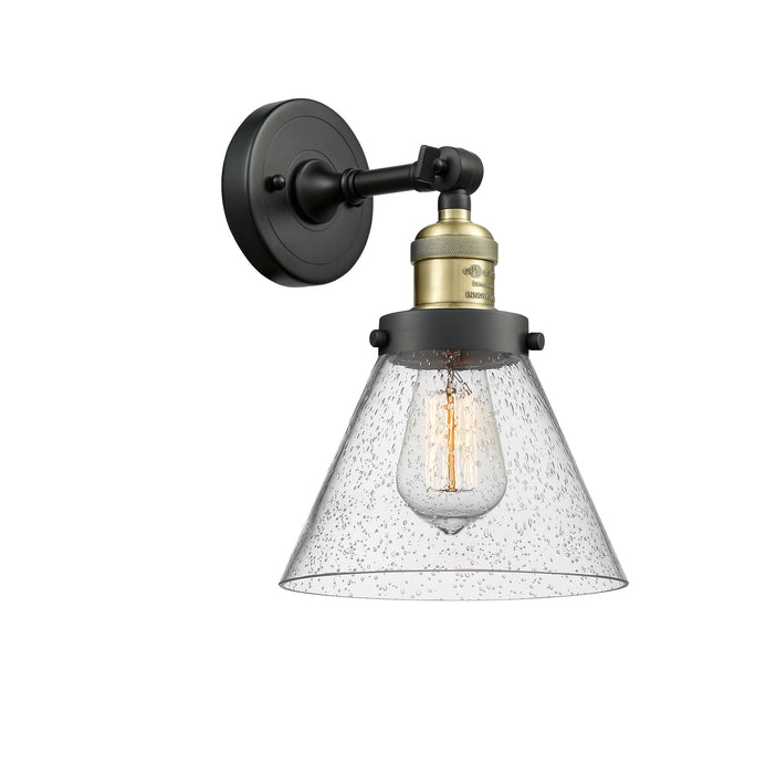 Innovations 203-BAB-G44 One Light Wall Sconce, Black Antique Brass