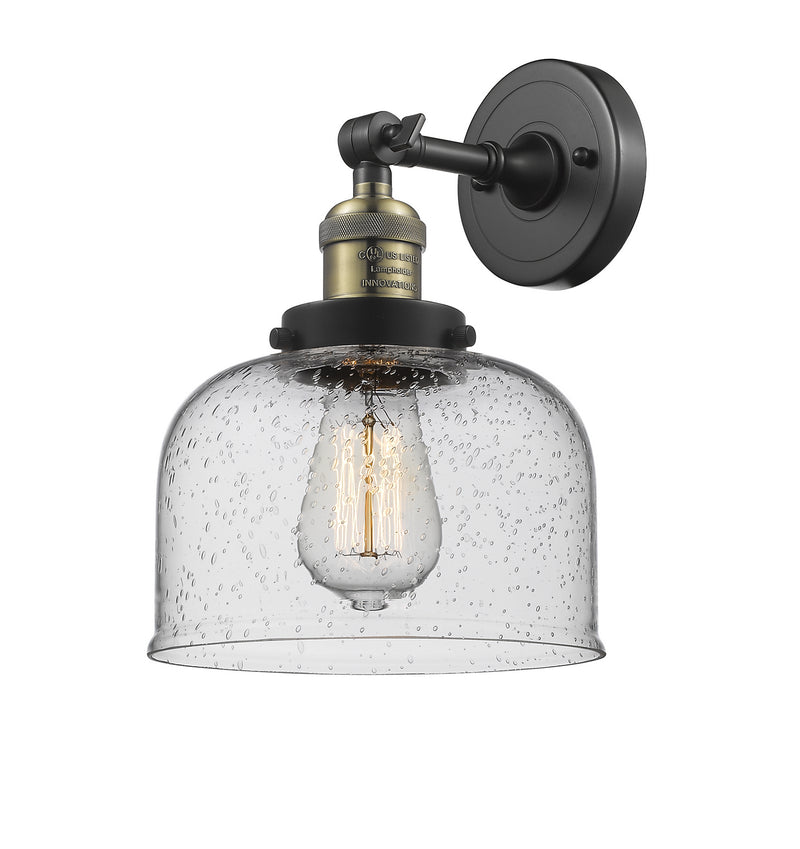 Innovations 203-BAB-G74 One Light Wall Sconce, Black Antique Brass