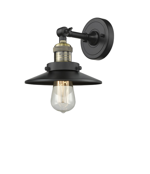 Innovations 203-BAB-M6 One Light Wall Sconce, Black Antique Brass