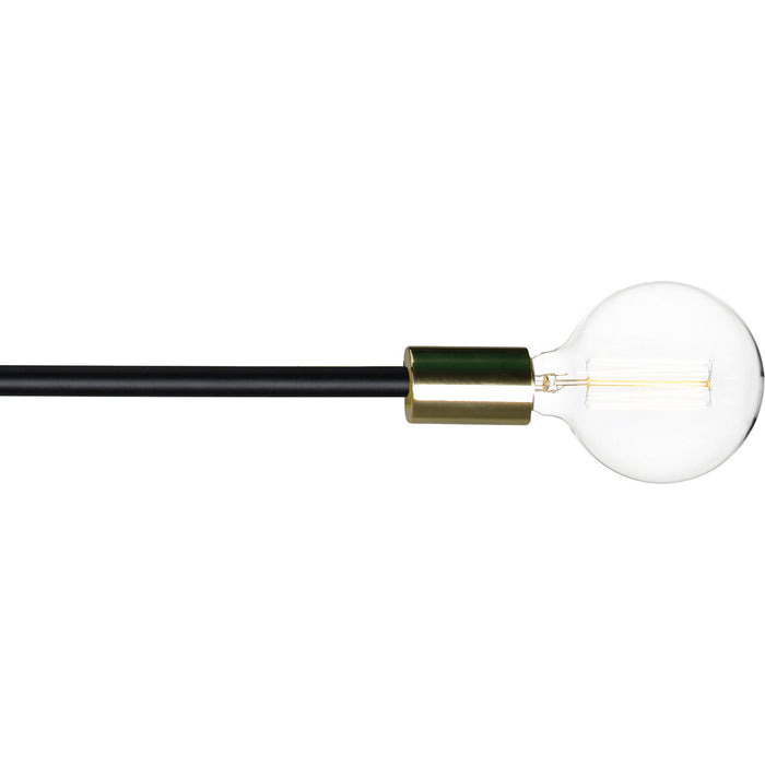 Renwil LPC4068 Two Light Ceiling Fixture, Matte Black/Polished Brass