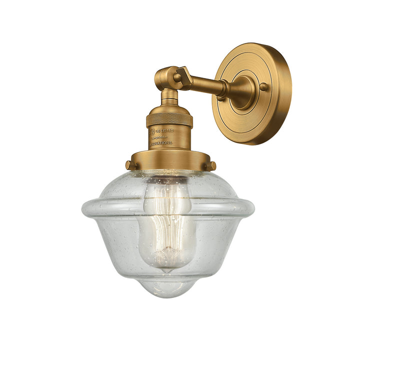 Innovations 203-BB-G534 One Light Wall Sconce, Brushed Brass
