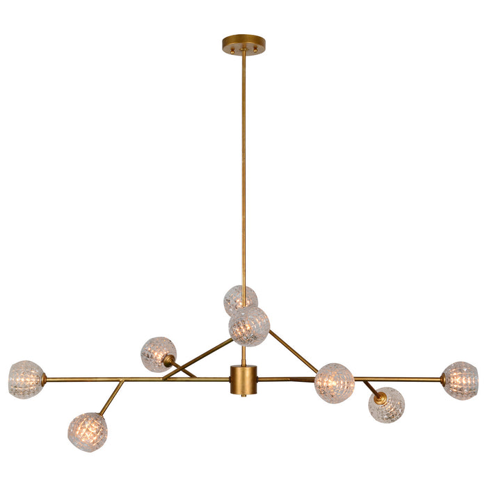 Renwil LPC4085 Eight Light Ceiling Fixture, Antique Gold