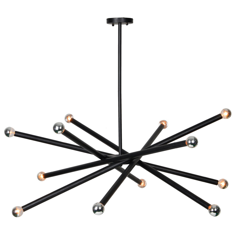 Renwil LPC4095 12 Light Ceiling Fixture, Matte Black