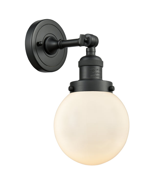 Innovations 203-BK-G201-6-LED LED Wall Sconce, Matte Black