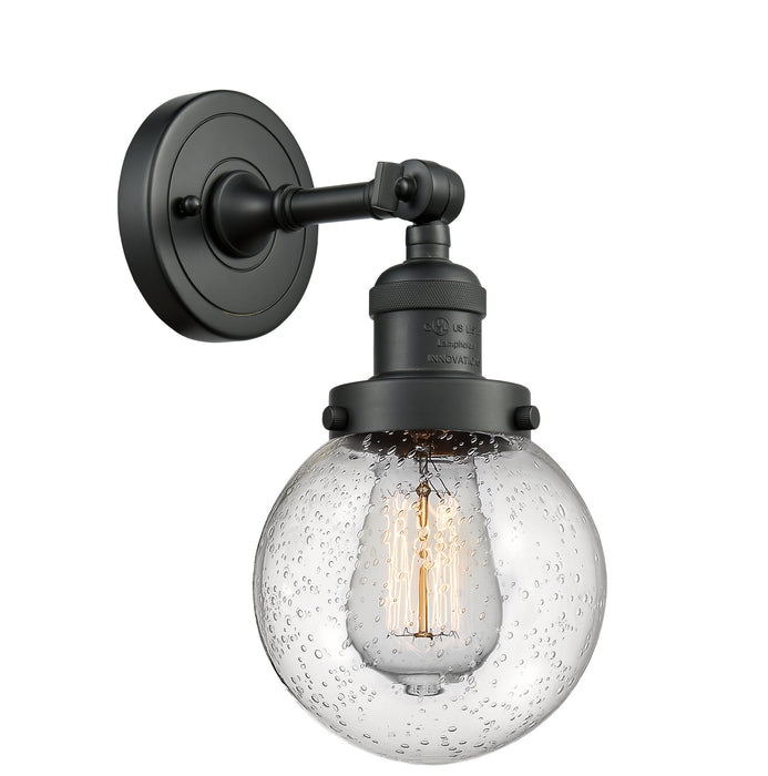 Innovations 203-BK-G204-6-LED LED Wall Sconce, Matte Black