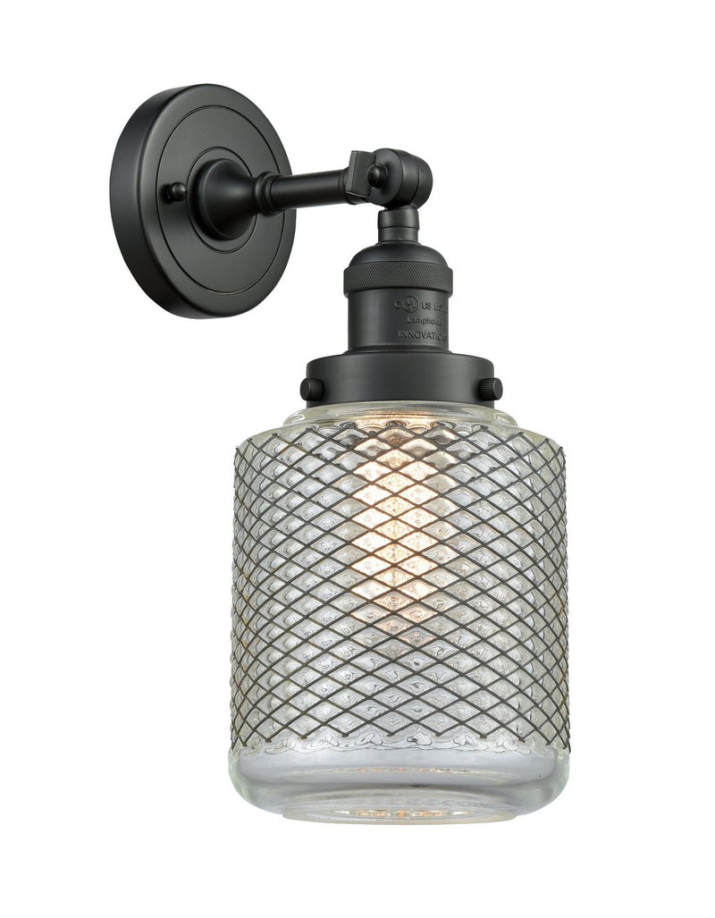 Innovations 203-BK-G262 One Light Wall Sconce, Matte Black