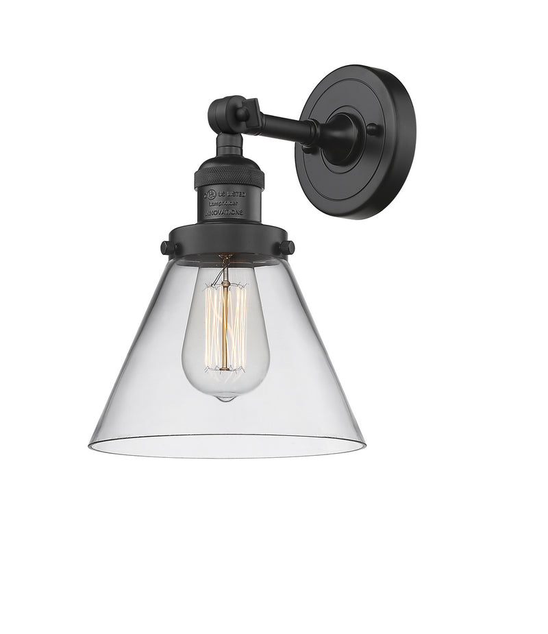 Innovations 203-BK-G42 One Light Wall Sconce, Matte Black