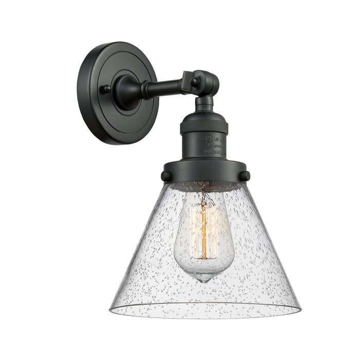Innovations 203-BK-G44 One Light Wall Sconce, Matte Black