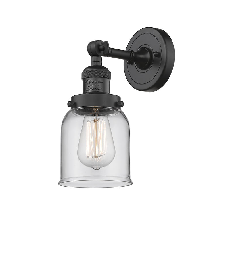 Innovations 203-BK-G52 One Light Wall Sconce, Matte Black