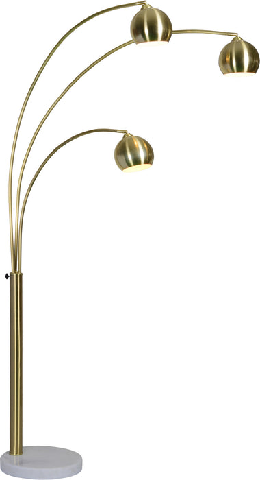 Renwil LPF3072 Three Light Floor Lamp, Satin Brass