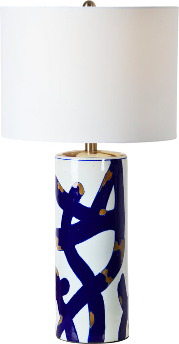 Renwil LPT714 One Light Table Lamp, Blue/White