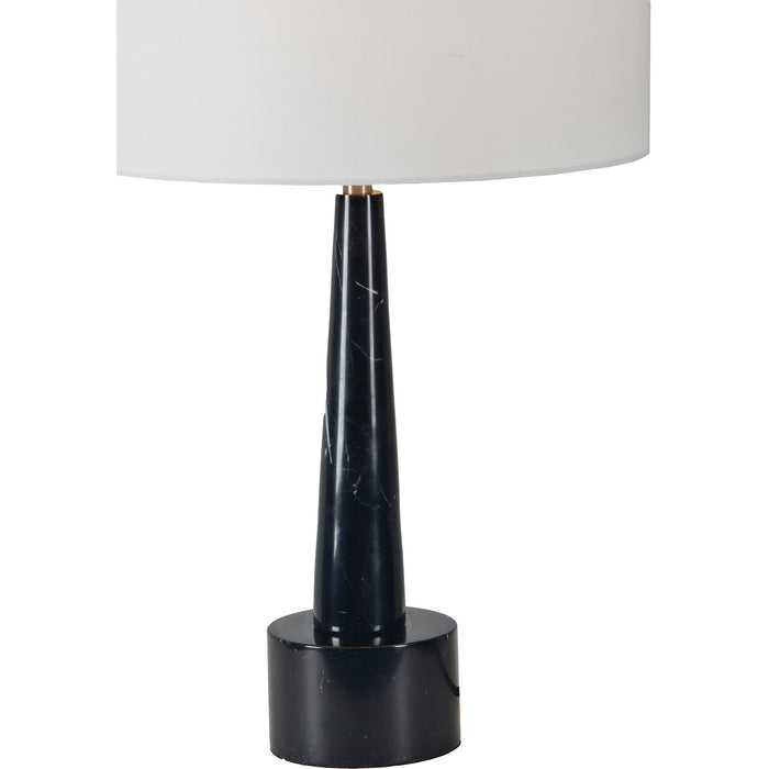 Renwil LPT885 One Light Table Lamp, Black Marble, Antique Brass
