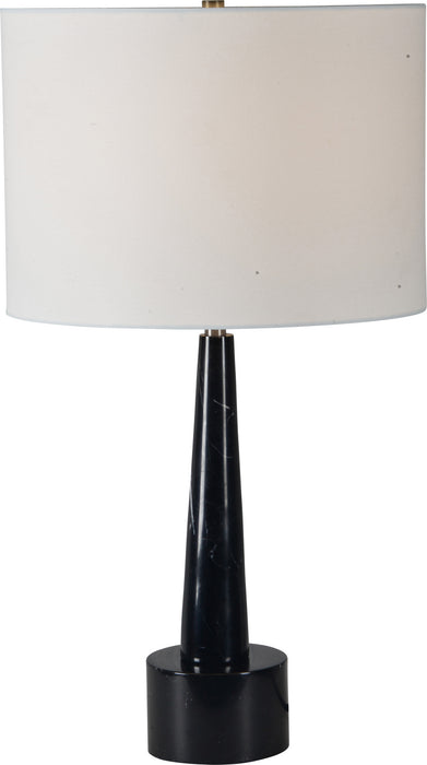 Renwil LPT885 One Light Table Lamp, Black Marble, Antique Brass