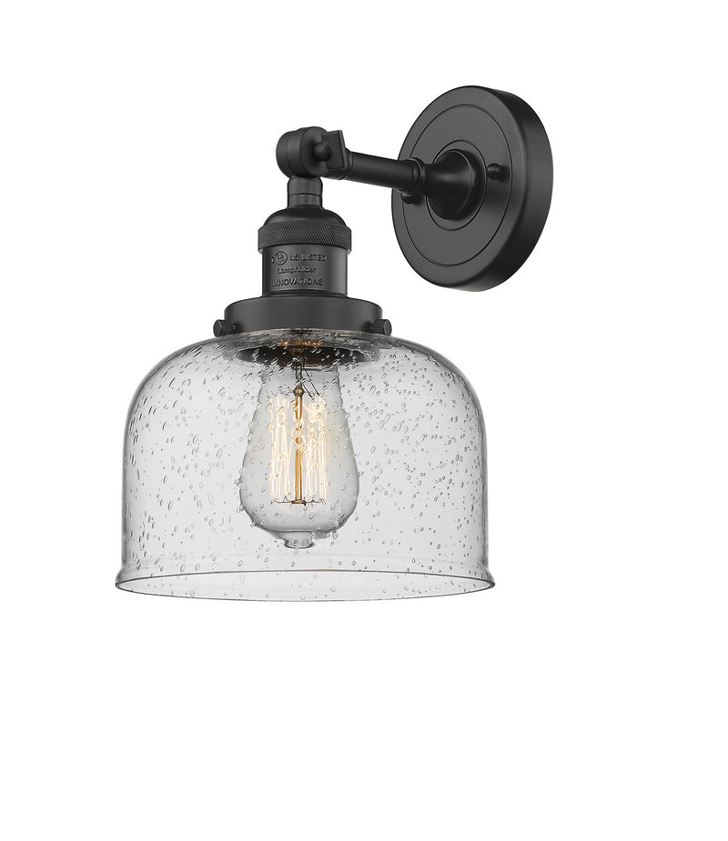 Innovations 203-BK-G74 One Light Wall Sconce, Matte Black