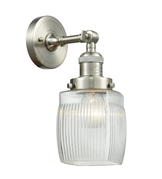 Innovations 203-SN-G302 One Light Wall Sconce, Brushed Satin Nickel