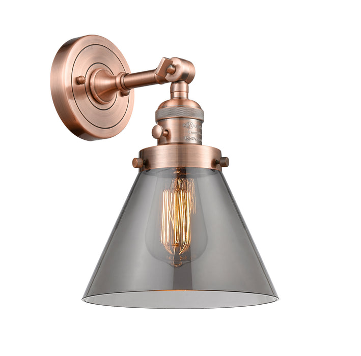 Innovations 203SW-AC-G43 One Light Wall Sconce, Antique Copper