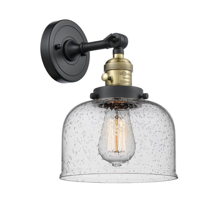 Innovations 203SW-BAB-G74 One Light Wall Sconce, Black Antique Brass